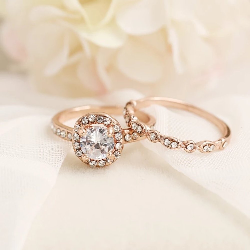 🍒 ROSE Gold Ring Set - Picture 5 of 5